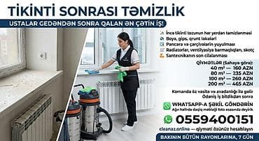 Təmizlik | Ofislər, Mənzillər, Evlər | Təmirdən sonra təmizlik — 1
