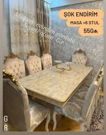 домработница баку: Qonaq otağı üçün, Yeni, 6 stul — 1