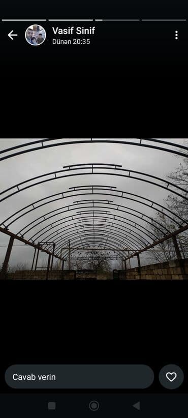 dam örtüklərinin zavod satışı: Metal konstruksiyalı, yığılmış örtük. Həyətdə və ya bağda avtomobil — 12