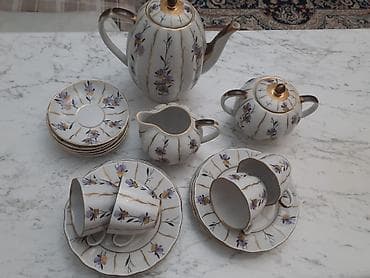 sud separatoru: Çay dəsti, rəng - Ağ, Farfor, 6 nəfərlik — 6