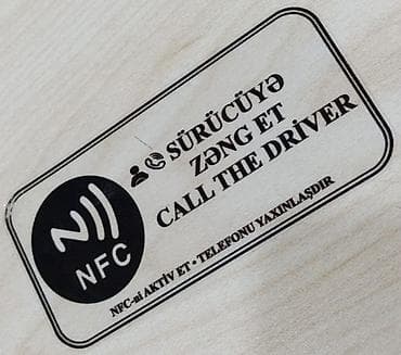 senedsiz masin: NFC-li “Sürücüylə əlaqə” etiket/nişanı Məhsul təsviri: - Avtomobil — 1