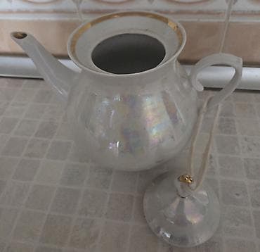 sud separatoru: Yeni, rəng - Ağ, Çaydan, Farfor, 2 l, SSRİ — 3