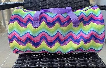 volt canta: Rəngarəng naxışlı uşaq/yeniyetmə duffel çantası - Dizayn: dalğa — 2