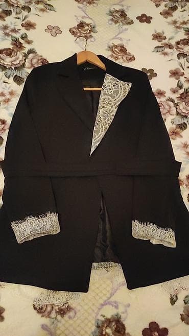 xonca desti: Qadın geyim və aksessuar dəsti 1) Qara blazer - Klassik biçimli, uzun — 1