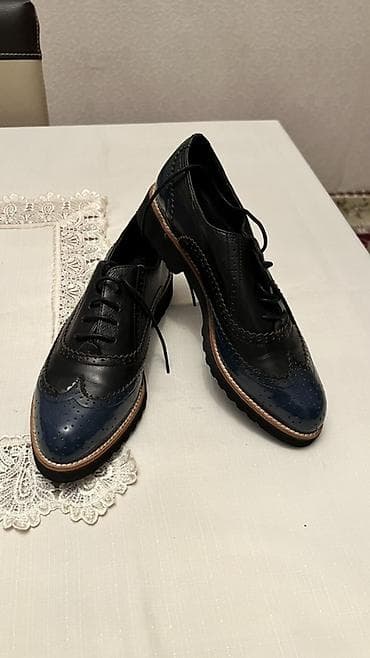 ayaqqabı bağı: Məhsul: Dəri broq üslublu bağlama ayaqqabı - Model: Oksford/broq — 2