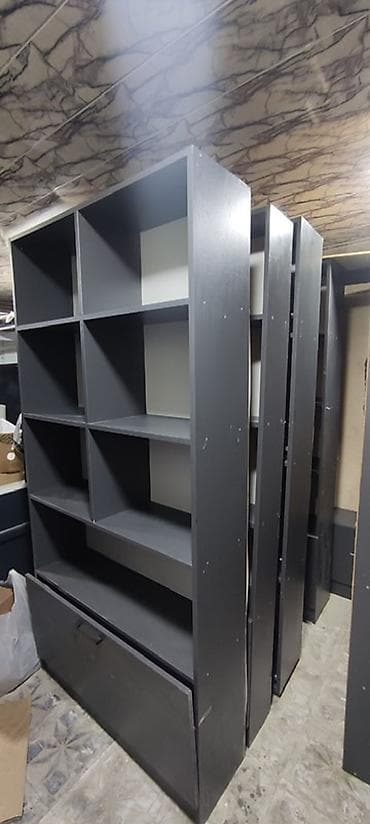 vitrin dolab: Mağaza üçün vitrın/raf sistemi - Material: laminat/LDSP (tünd boz — 9