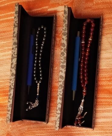 Saç aksesuarları: Təbii daşlardan təsbeh təzə İdeal vəziyyətdə. aslangöz,əqiq Aqat — 4