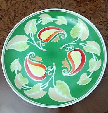 sd: Boşqablar, 2 ədədli dəst, rəng - Yaşıl, Keramika, SSRİ — 3