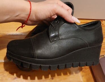 зеленые туфли: Туфли, Размер: 39, цвет - Черный, Б/у — 1