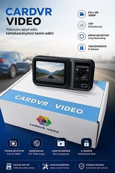 Videoreqistratorlar: Avtomobil üçün videoregistrator - Video keyfiyyəti: Full HD 1080p - — 1