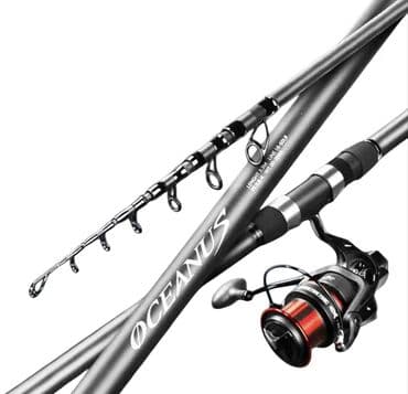 baliq tutmaq ucun tor: Oceanus brendi 3.6m 30-200 g test Carbon rod Yığcam ele yatımlı — 1