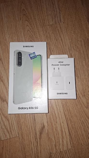 usb type c: Samsung Galaxy A56 5G, 256 GB, rəng - Ağ, Zəmanət — 6