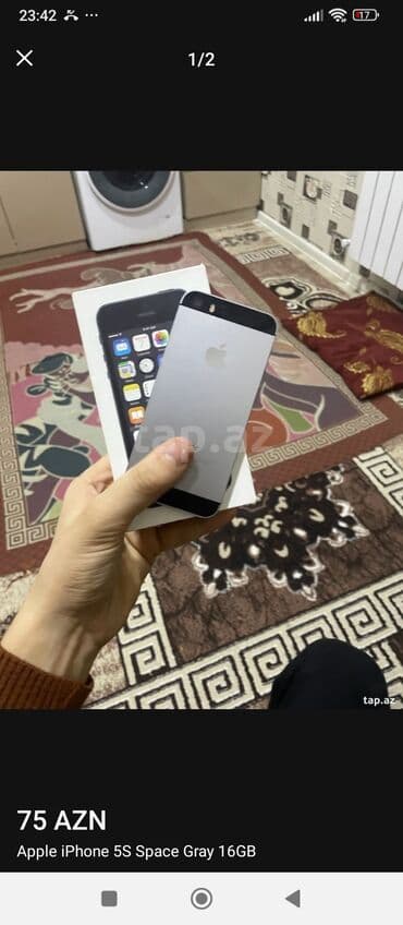 IPhone 5s, 16 GB, Desert Titanium, Barmaq izi