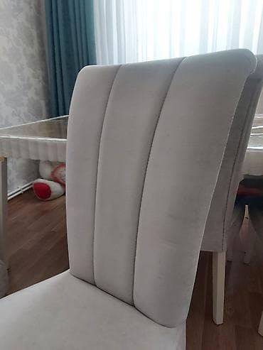 kamp stul: Qonaq otağı üçün, İşlənmiş, Qatlanmayan, rəng - Bej Stul — 2