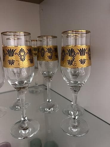 Mətbəx aksesuarları: Qədəhlər, rəng - Qızılı, Şüşə — 3