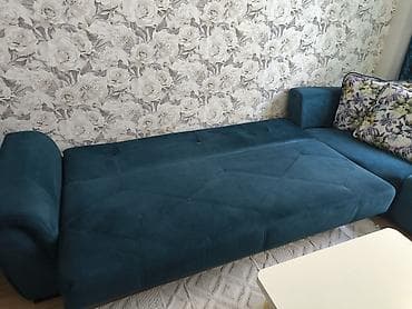 l divan: Künc divan, Yeni, Açılan, Bazalı, Vеlur parça, Çatdırılma yoxdur — 4