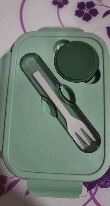 beko qaz sobalari: Yaşıl rəngli bölməli nahar qabı (bento box) dəsti - İki bölməli əsas — 3