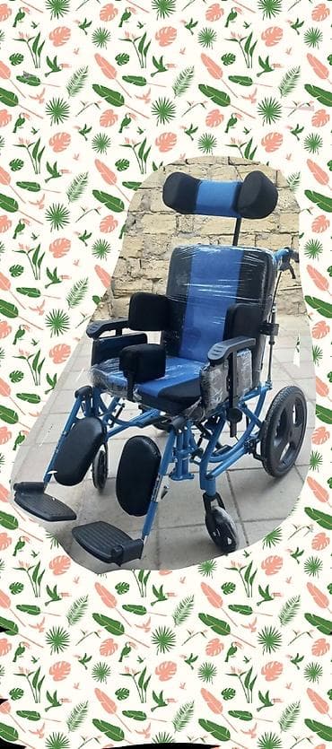 Uşaq üçün xüsusi ehtiyaclı əlil arabası - Tənzimlənən baş dayağı və