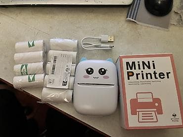 Endirim var real alıcıya Mini termo printer – simsiz, mürəkkəbsiz çap