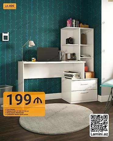stol ev ucun: Yazı masası – LA MINI - Ölçülər: Dərinlik 50 sm × Hündürlük 150 sm × — 1