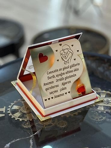 hediyyeler instagram: Akrildən hazırlanmış dekorativ hədiyyə qutusu – “Canım Anam” yazılı - — 3