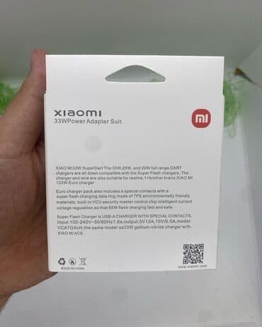 tok çaydan: Adapter Xiaomi, 33 Vt, Yeni — 4