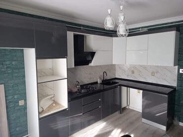 xrom kraska: Sifarişlə mətbəx dəsti, Özü çəkən petlələr, MDF, Kredit yoxdur, Pulsuz çatdırılma — 8