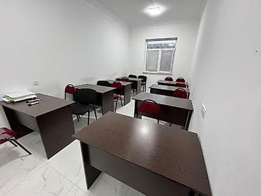 jurnali masa: Tədris otağı üçün mebel dəsti - Rəng: tünd qəhvəyi (valnüt — 1