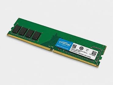 kompüter ramı: Operativ yaddaş (RAM) Crucial, 4 GB, 2400 Mhz, DDR4, PC üçün, İşlənmiş — 2