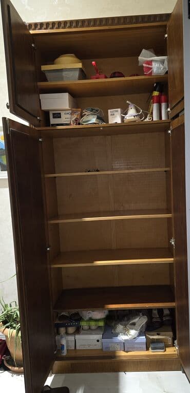 islenmis demir qapi satisi: Açılan, 4 qapılı Düz dolab, Qarderob, paltar dolabı — 2