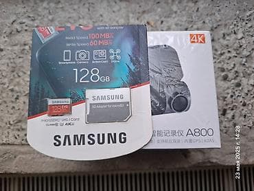 70mai Dash Cam 4K A800 videoregistratoru, Samsung 128 GB microSD kartı — 1