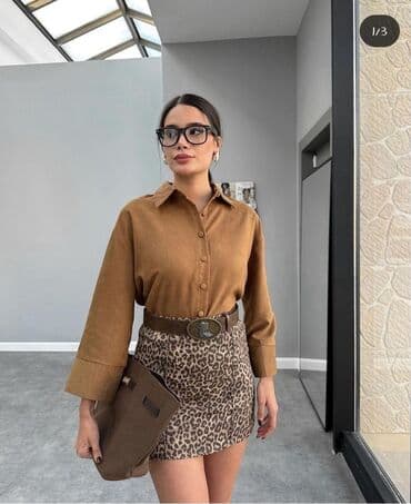 çiçəkli ətəklər: Leopar yupka M razmer — 1