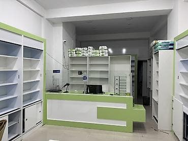 aptek vitrinləri: Aptek üçün tam vitrin və mebel dəsti Tərkib: - Ön kassaya uyğun — 1