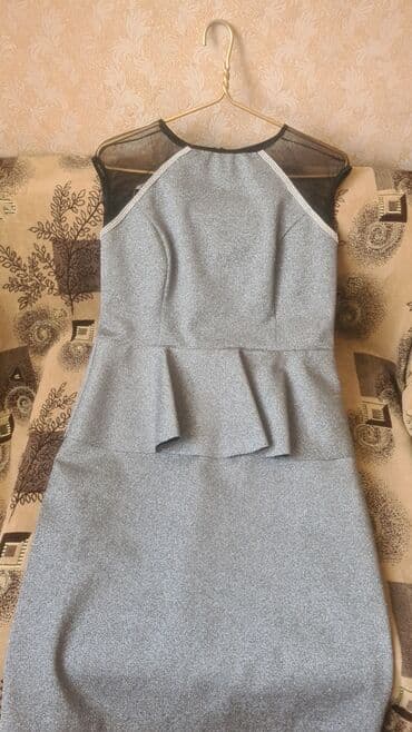 dest paltar: Qadın paltarı – kokteyl/axşam modeli - Rəng: gümüşü-boz, xırda — 6