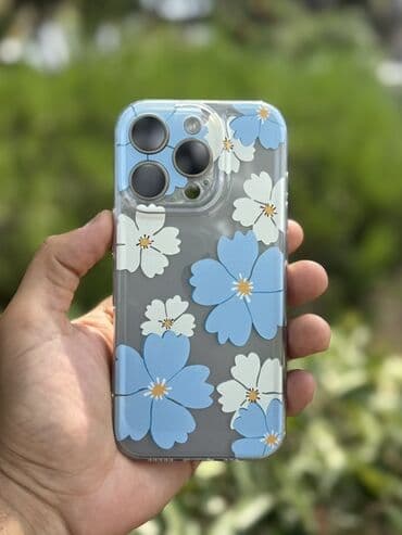 чехол iphone силикон: Müxtəlif iPhone modelləri üçün çiçək naxışlı, şəffaf keys. Bu keys — 32