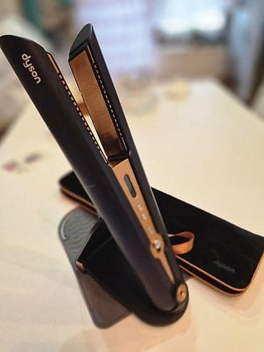 dyson utu fen: Dyson Corrale saç ütüsü – Mis/qızılı detallı, tünd göy rəng. Təzə — 2