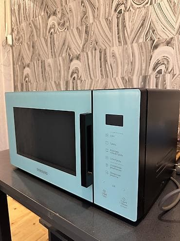 lanova qaz plitesi: Mikrodalğalı soba Samsung, Ayrıca dayanan, Qril ilə, rəng - Mavi, Yeni — 2