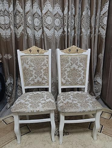 Qonaq otağı üçün, İşlənmiş, Qatlanmayan, rəng - Ağ Stul