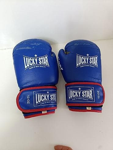 Əlcəklər: Məhsul: Lucky Star boks əlcəkləri - Çəki: 12 oz (hər əlcəkdə qeyd — 4