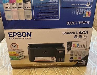 printer lazer: Epson EcoTank L3201 rəngli printer / skaner / kopiya cihazı satılır — 1