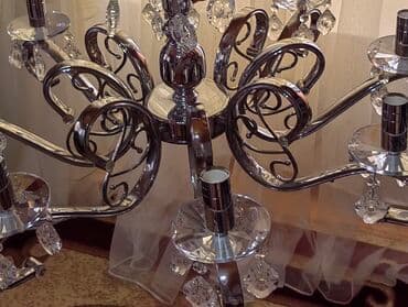 lyusturlar: Çılçıraq, 8 lampa, Xrustal — 1