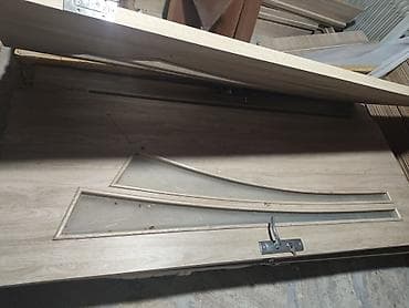 mdf panel: 4 ədəd MDF laminat qapı dəsti – palıd teksturalı, şüşəli dizayn və — 8