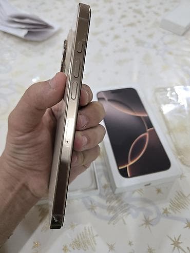 processor core i7: IPhone 16 Pro Max, 256 GB, Desert Titanium, Face ID, Sənədlərlə, Zəmanət — 6