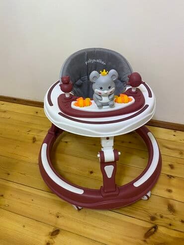 Uşaq gəzdirəni (baby walker) - Rənglər: tünd qırmızı/şabalıdı və ağ