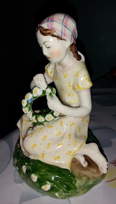 Очень редкая скульптура ЛФЗ "Девочка с венком".Мечта коллекционера! В — 5