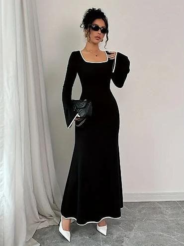 Qara maxi don –s m raz gedir ağ haşiyəli, uzunqol, kare yaxalı - — 1