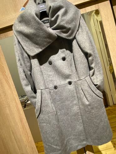 kəsilmiş əl şəkilləri: Mango palto. Boz rəng.3 dəfə geyilib.Çox gözəl,maraqlı və qeyri adi — 9