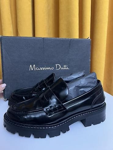 Мокасины и лоферы: Massimo Dutti, Размер: 36, цвет - Черный, Б/у — 1