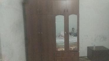 4 qapılı, Güzgülü, Qəhvəyi, Taxta, Açılan, Düz dolab — 1