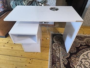 manikur stollari: Künc masa, Siyirməli, Polkalı, Parlaq laminat — 2